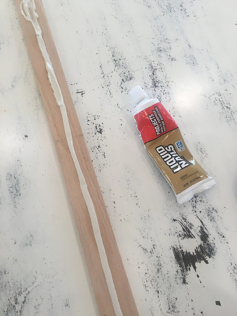 gluing the battens