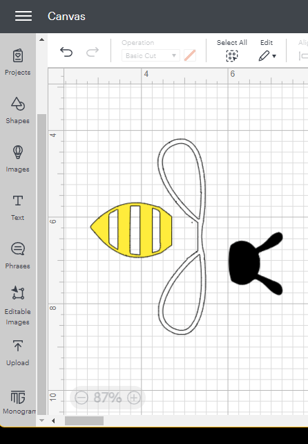 bee garland cut template for cricut