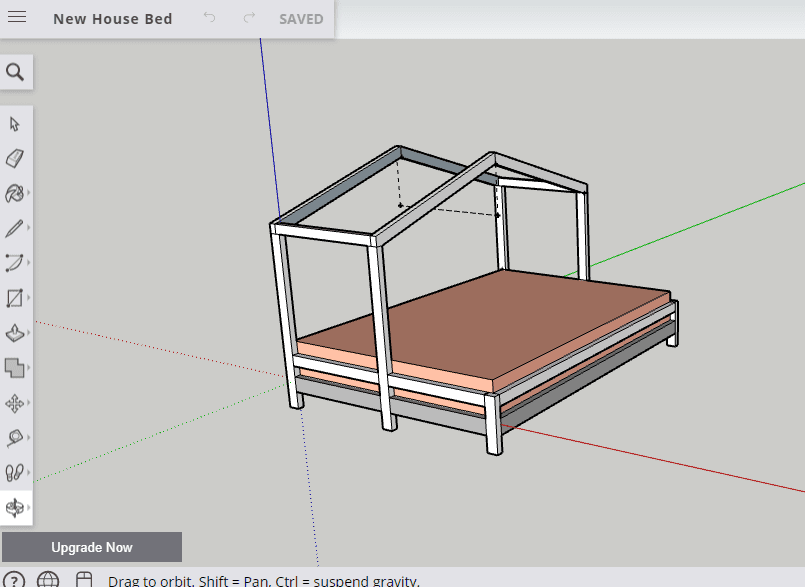 house bed diy sketchup plans